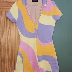 White Fox Boutique Colorful Swirl Jumpsuit